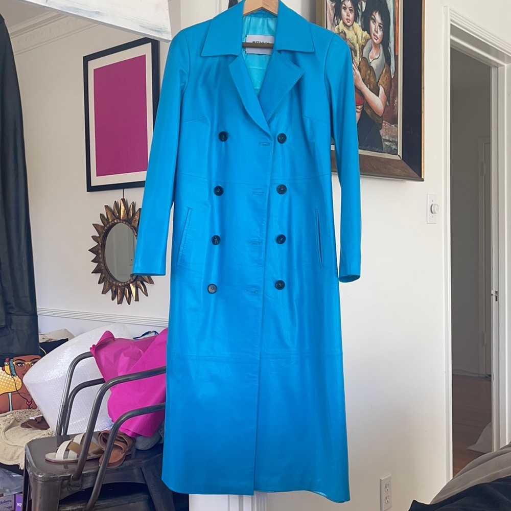 Leather Jacket Blue